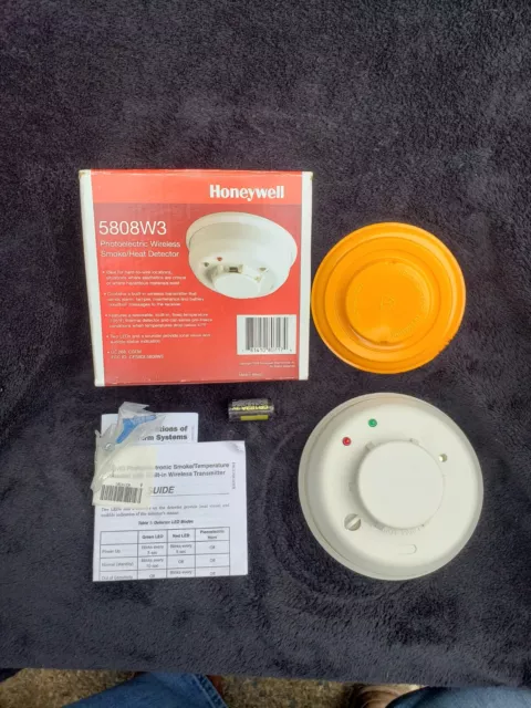 Honeywell 5808W3 Wireless Smoke and Heat Detector White Battery Only