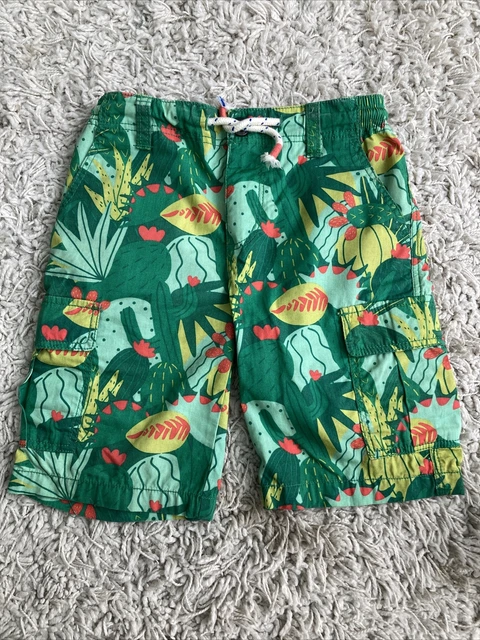 Bermuda Boden Bambini Unisex Stampa Cactus Tropicale Cargo Età 6 100% Cotone