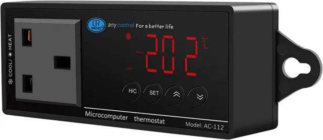 CONTROLLER TEMPERATURA RISCALDAMENTO e raffreddamento LED digitale NICREW, termostato  rettili EUR 46,84 - PicClick IT