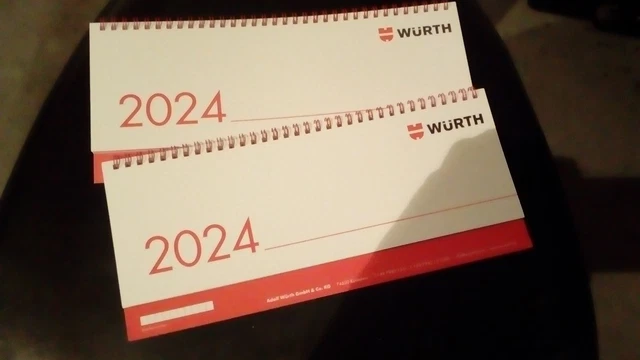 WÜRTH 2024 Tisch Kalender 2 Stück EUR 1,00 - PicClick DE