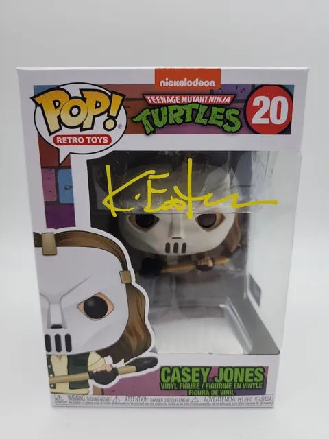 Funko Pop Retro Ninja Turtles Casey Jones #20 Kevin Eastman Signed Autograph COA