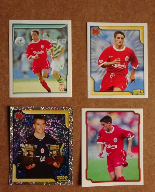 MERLIN FOOTBALL rare T10 lot of 4 premier league 1999  Michael Owen Liverpool