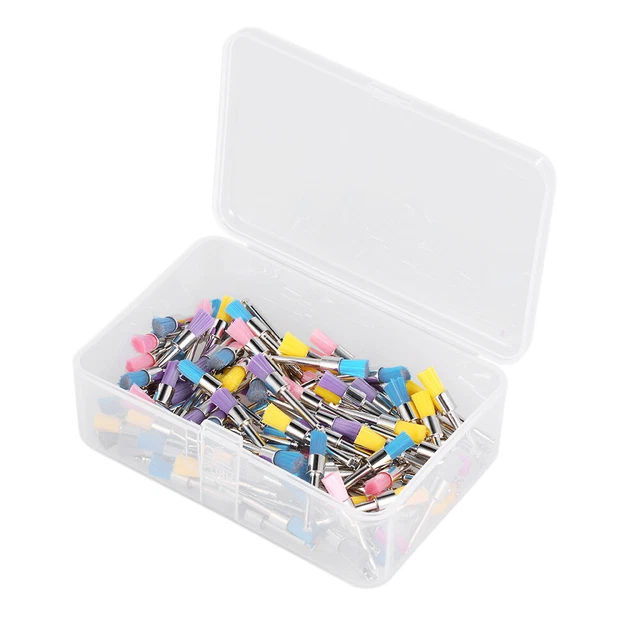 100PCS Nylon Polishing  Brush  Flat Prophy Brush For Dental Lab W3E6
