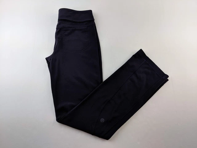 Lululemon Split Set Pant Women 6 Dark Purple Full Length Yoga Stretch (28 X 30.5