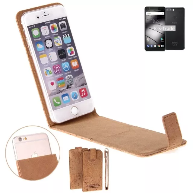 Protective cover for Gigaset GS370 Plus cork Flipstyle case
