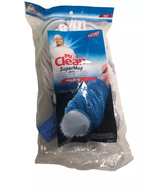 Mr. Clean Magic Eraser Super Mop WHITE Refill SUPERMOP Sealed Package 446997 New