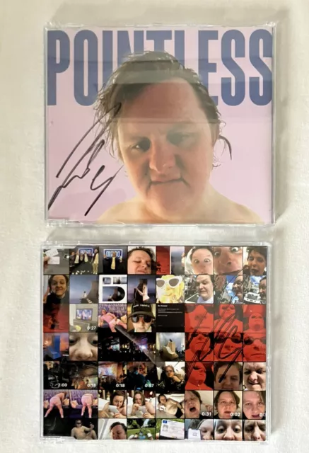 Lewis Capaldi Pointless HAND SIGNED X 2 CDs Singles 2023 Music Pop Tourettes