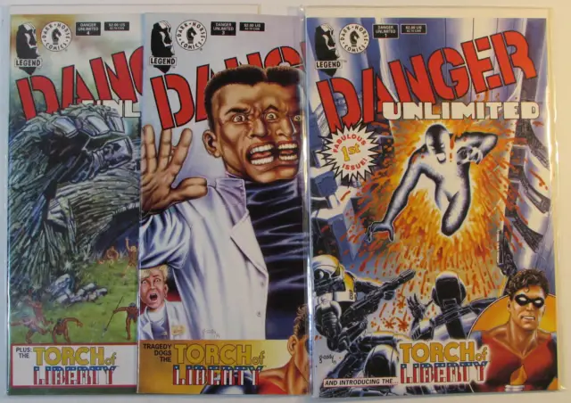 Danger Unlimited Lot of 3 #1,3,4 Dark Horse Comics (1994) 1st Print Comic Books