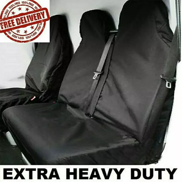 Mercedes Vito 2016 Onwards Heavy Duty Waterproof Black Van Seat Covers 2+1