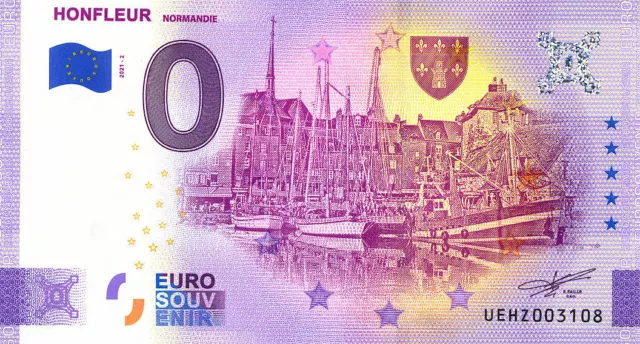 14 HONFLEUR Port 2, 2021, Billet Euro Souvenir