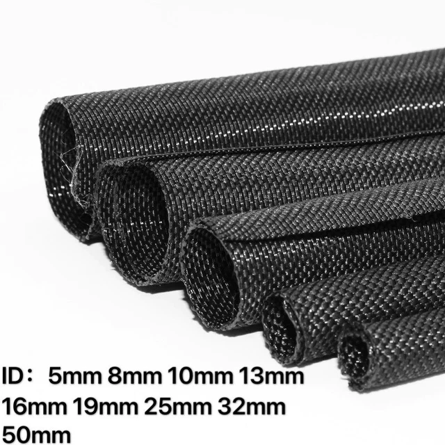 8m Expandable Braided Cable Sleeve PET Self Closing Insulated Flexible Pipe Hose
