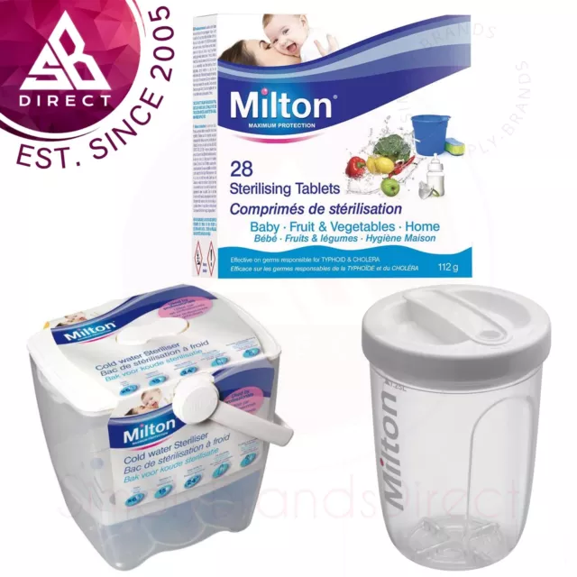 Milton Baby Utensils Cold Water Steriliser/ Solo Travel Steriliser/ 28 Tablets