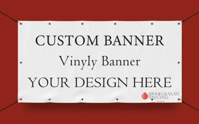 Custom Vinyl Banner, Full Color Personalized Design, Happy Birthday, Baby Shower