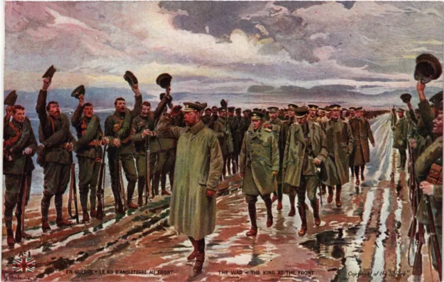 CPA AK Military - At War - The King of England at the Front (697648)