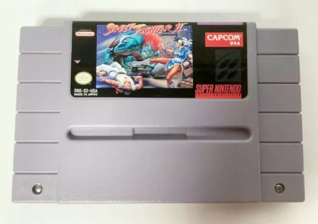 STREET FIGHTER II Super Nintendo SNES 1992 Vintage Video Game CARTRIDGE ...