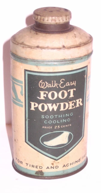 Walgreen Co Early Walk Easy Foot Powder Tin Rare Drug Store Co Offering