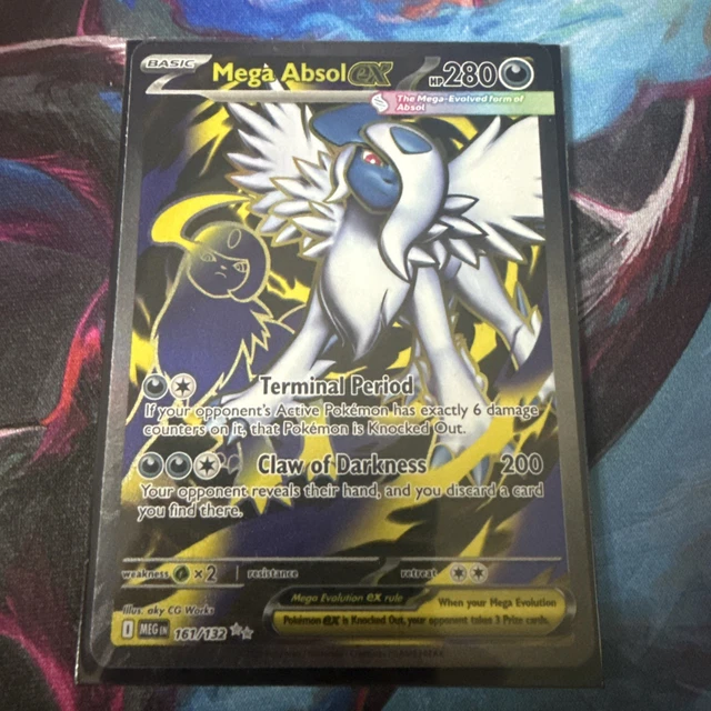 Mega Evolved Absol POKÉMON TCG MEGA Evolution Mega Absol EX 161/132 Full Art £3.00 ...