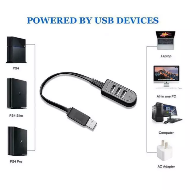 Multi Verteiler Splitter extension desktop PC3 port USB HUB 2.0 notebook Ada Hot