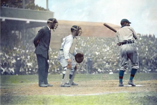 Roger Bresnahan Catching at the Polo Grounds, 1908