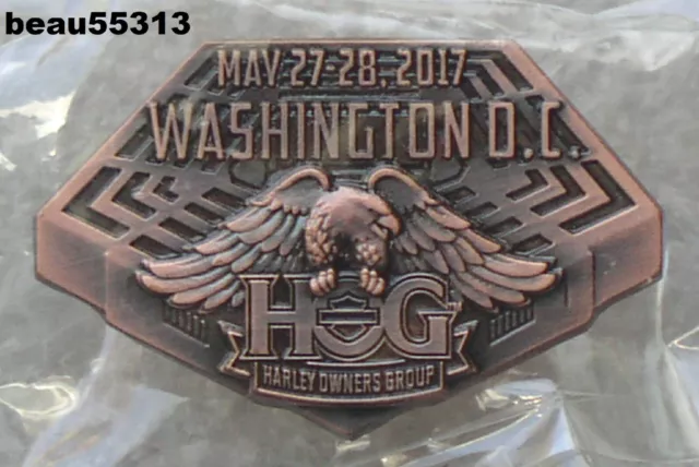 ⭐Harley Davidson Owners Group Hog 2017 Washington Dc Rolling Thunder Pow Mia Pin