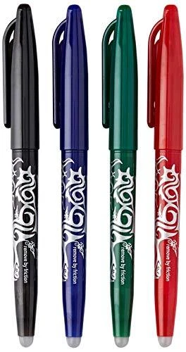Pilot Pen Frixion Tintenroller (radierbar) 4 Stück farbig sortiert