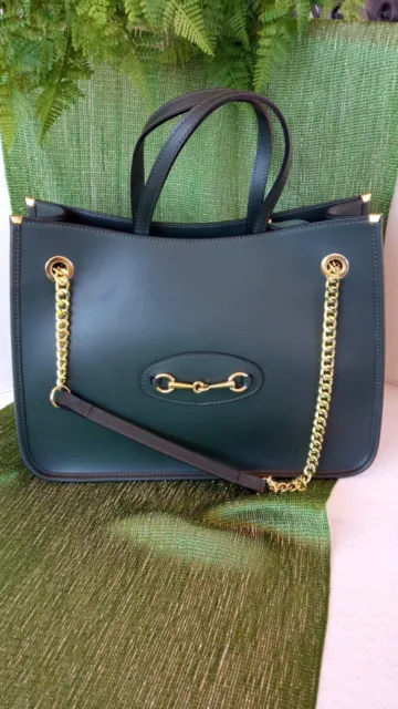 NUEVO bolso de piel genuina para mujer y niña con pinza elaborado en color...