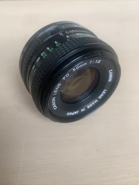 Objectif Canon FD  Lens 1:1.8 / 50mm  FD Mount