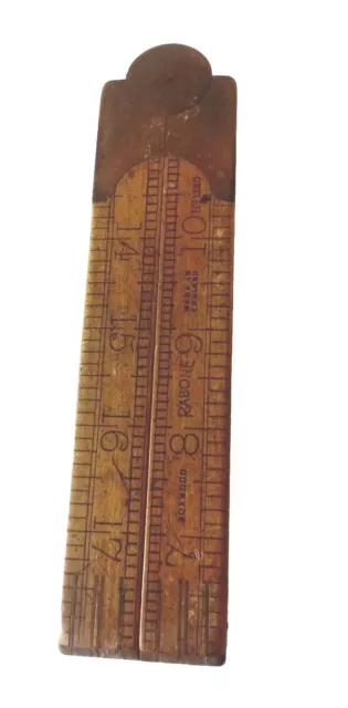 Vintage Folding Boxwood Ruler
