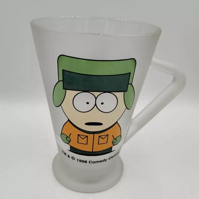 South Park KYLE Comedy Central Collectable Frosted Glass Mup Cup Vintage 1998