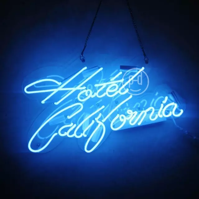 Hotel California Acrylic 20''x16'' Real Glass Neon Sign Light Lamp Bar Decor