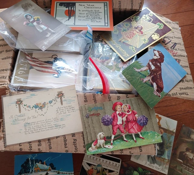 1000 Greetings & Holiday Vintage Postcards Christmas- Easter- Thanksgiving ++++