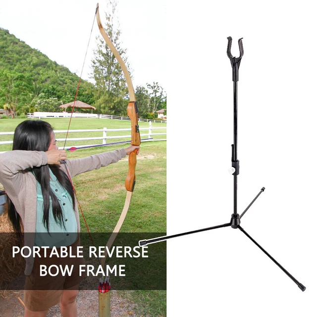 Klappbarer Bogenständer Für Recurvebögen & Jagdbögen - Leicht & Tragbar In Blau Oder Schwarz