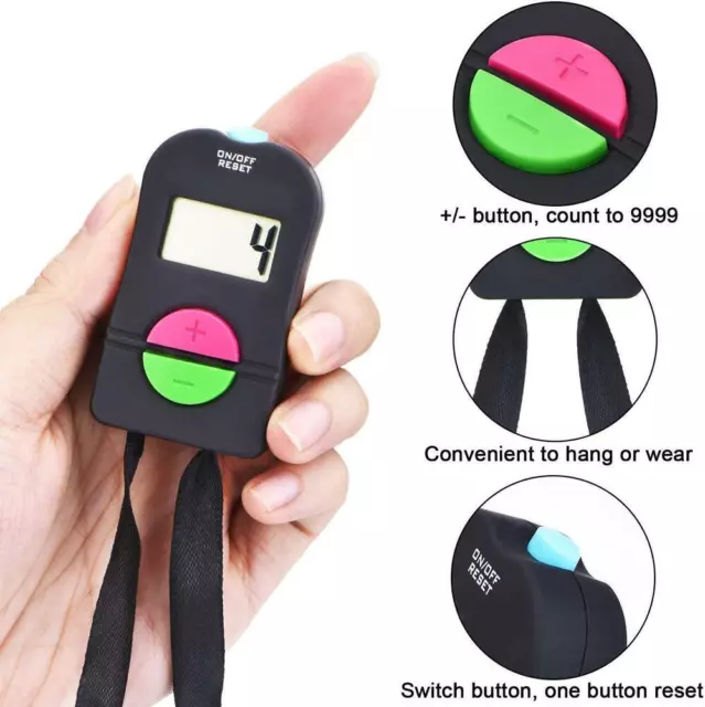 Digital Clicker Counter Hand Tally Golf Electronic Number People Knitting 3