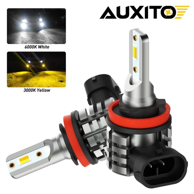 EXA AUXITO Switchback H11 LED Light Bulb Fit Daytime Running/ Front Fog Fanless
