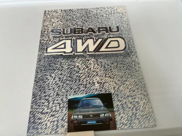 1984 Subaru 4WD Range Car Sales Brochure