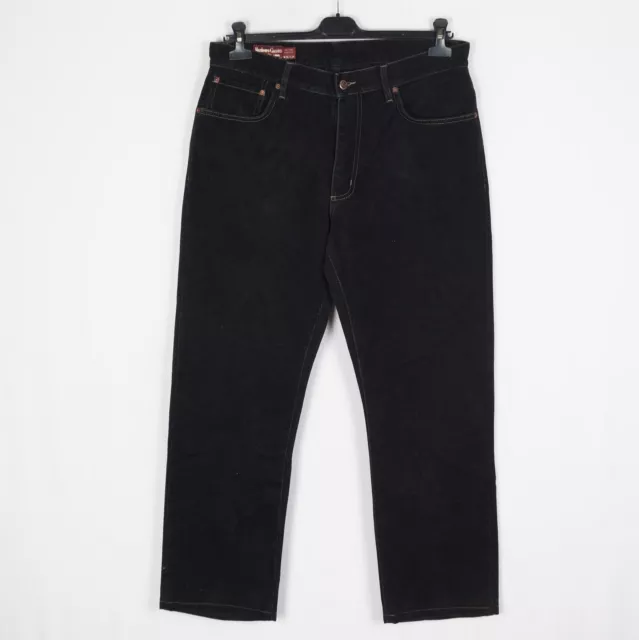 MARLBORO CLASSICS Men Jeans Size W36 L29 Regular Fit Straight Black k11867