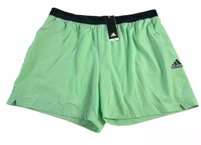 Adidas Axis Woven 6" Training Shorts Men's Size 2XL AEROREADY Zip Pockets Green
