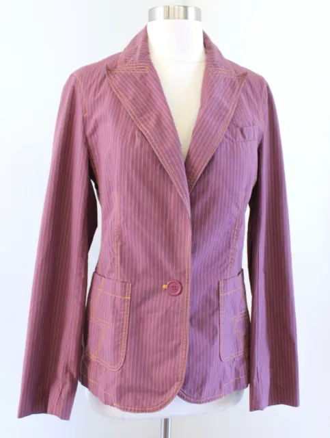 Marc Jacobs Womens Mauve Purple / Pink Pinstripe Striped Blazer Jacket Size 6