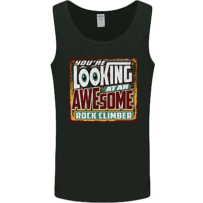 An Awesome Rock Climber Mens Vest Tank Top