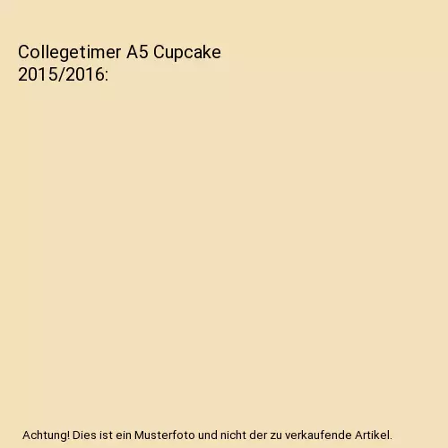 Collegetimer A5 Cupcake 2015/2016