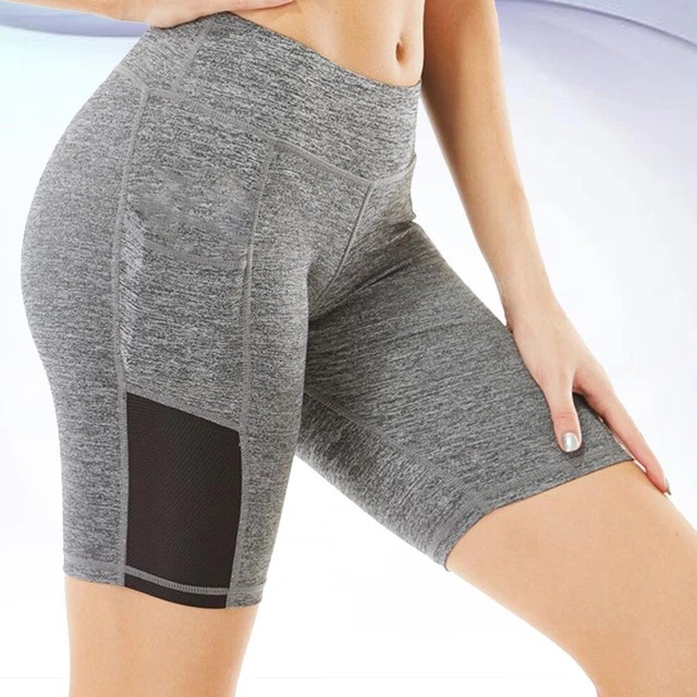 Pantaloni sportivi aderenti yoga fitness pantaloncini elasticizzati coscia taglia