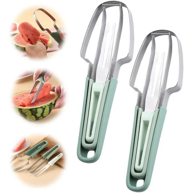 3IN1 STAINLESS STEEL fruit slicer, 2024 New watermelon fork cutting