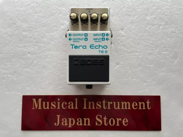 Boss TE-2 Tera Echo Reverb Guitar Effect Pedal Used from Japan