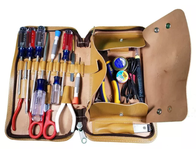 LEATHER TOOL WALLET bag case BT PO BBC Toolmark for No3 Toolkit (Tools not  inc) £56.90 - PicClick UK