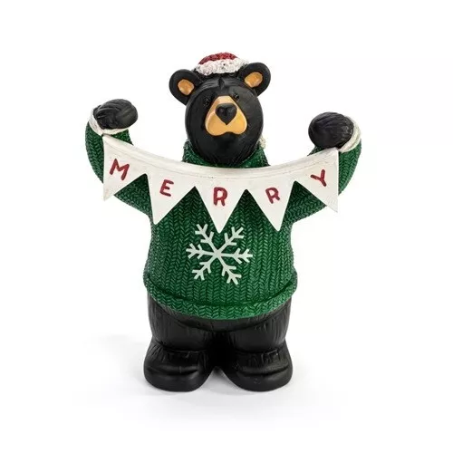 Big Sky Carvers Bearfoots Very Beary Merry Figurine (New for 2023)