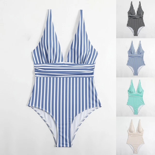 Body controllo pancia costumi da bagno a righe costumi da bagno spiaggia costume
