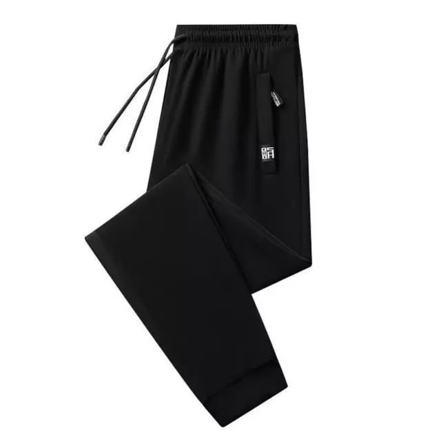 Pantaloni estivi ghiaccio-seta uomo moda pantaloni felpa pantaloni elasticizzati pantaloni elasticizzati