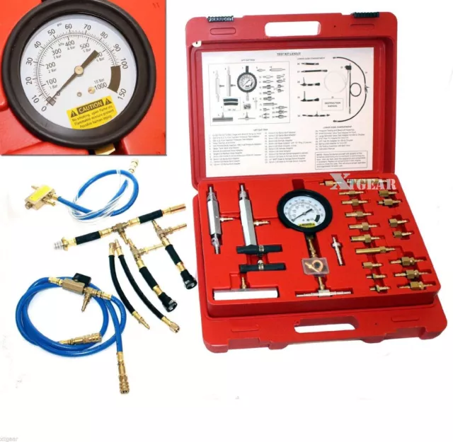 100PSI  Pressure Gauge Test Master Fuel Injection Pump Kit CISE CIS Metric SAE