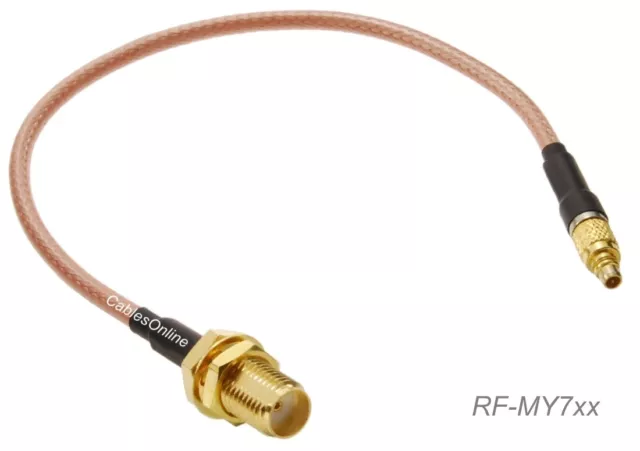 SMA Bulkhead Female to MMCX Male 50Ω RG316 Coax Low Loss Jumper RF Cable