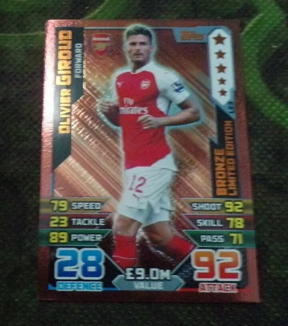 Match Attax 2015/16 - Olivier Giroud Bronze LE3 Limited Edition 15/16 Arsenal NM